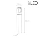 Borne LED extérieure Anthracite - 6 Watts - ICONE - 60 cm