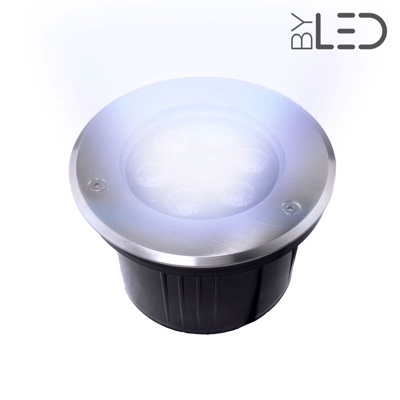 Spot LED encastré de sol inox 230V 6 W - Terra 6 - Couleur