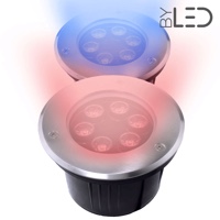 Spot LED encastré de sol inox 230V 6 W - Terra 6 - Couleur