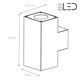 Applique LED murale extérieure up / down - 6W - 230V - AGORA