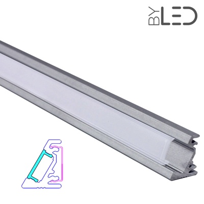 Profilé LED aluminium d'angle asymétrique - CRAFT - A05