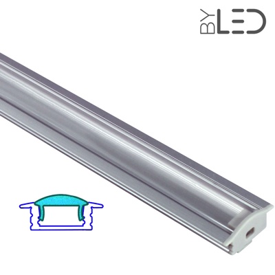 Profilé LED aluminium encastrable à diffuseur focalisé - CRAFT - E07