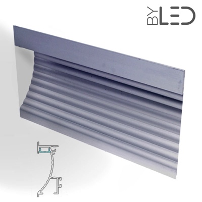 Profilé aluminium encastré mural pour ruban LED - CRAFT - M02