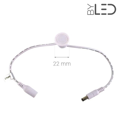 Interrupteur sensitif encastrable noir pour ruban LED