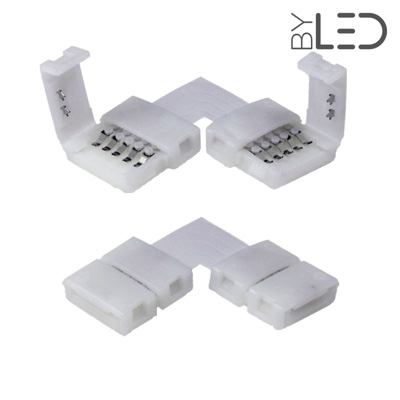 Jonction ruban LED RGB 10 mm Click en L