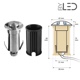 Spot LED encastré de sol balise inox 1W - 12V - QINOX 42 mm