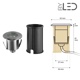 Spot LED encastré de sol rond inox 1W - 230V - QINOX 62 mm