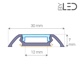 Profilé aluminium plat pour ruban LED - CRAFT - 11