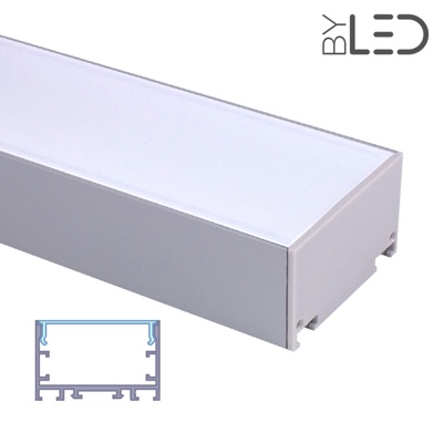 Profilé LED aluminium ruban LED large - CRAFT - C12