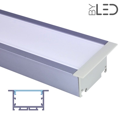 Profilé LED aluminium ruban LED large - CRAFT - C12