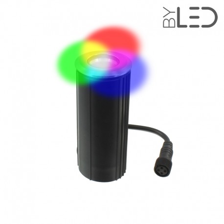 Spot LED encastré de sol inox 3W 24V - Decks 3 - RGB