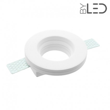 Spot encastrable en plâtre rond plat STAFF