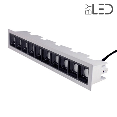 Spot LED encastrable linéaire Noir 20W - Linea