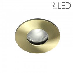 Spot encastrable collerette ronde flat SPLIT - Or satiné