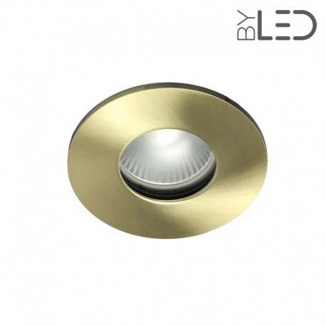 Spot encastrable collerette ronde flat SPLIT - Or satiné