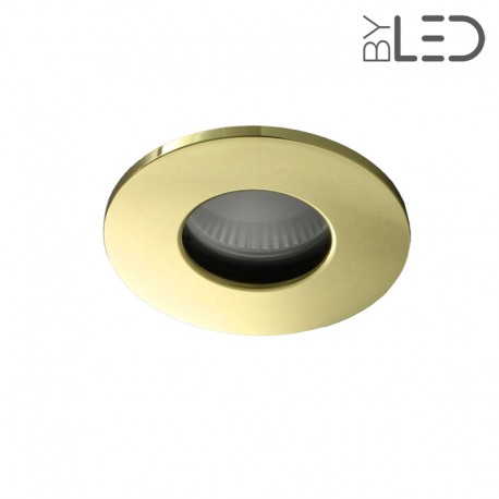 Spot encastrable collerette ronde flat SPLIT - Or brillant