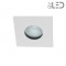 Spot encastrable collerette carrée flat SPLIT - Blanc mat