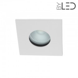 Spot encastrable collerette carrée flat SPLIT - Blanc mat