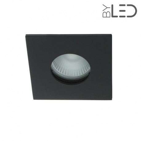 Spot encastrable collerette carrée flat SPLIT - Noir