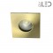 Spot encastrable collerette carrée flat SPLIT - Or satiné