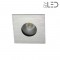 Spot encastrable collerette carrée flat SPLIT - Alu brossé