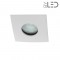 Spot encastrable collerette carrée convex SPLIT - Blanc mat
