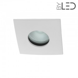 Spot encastrable collerette carrée convex SPLIT - Blanc mat