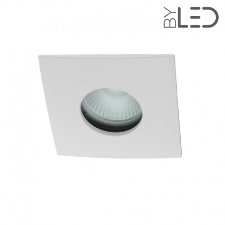Spot encastrable collerette carrée convex SPLIT - Blanc mat