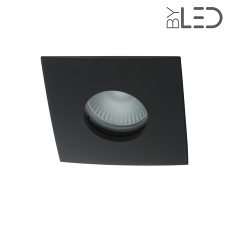 Spot encastrable collerette carrée convex SPLIT - Noir