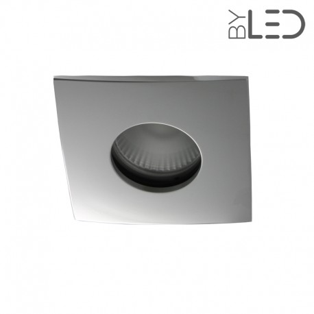Spot encastrable collerette carrée convex SPLIT - Chrome