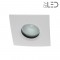 Spot encastrable collerette carrée chanfrein SPLIT - Blanc mat
