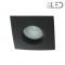 Spot encastrable collerette carrée chanfrein SPLIT - Noir