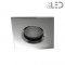 Spot encastrable collerette carrée chanfrein SPLIT - Chrome