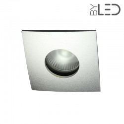 Spot encastrable collerette carrée convex SPLIT - Alu mat