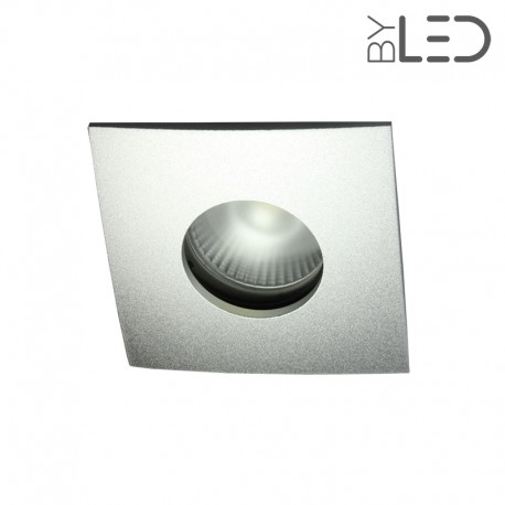 Spot encastrable collerette carrée convex SPLIT - Alu mat