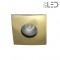 Spot encastrable collerette carrée convex SPLIT - Or satiné