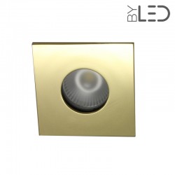 Spot encastrable collerette carrée flat SPLIT - Or brillant