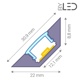 Profilé ruban LED aluminium d'angle pour ruban LED - CRAFT - A03
