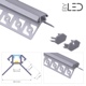 Profilé d'angle LED aluminium encastrable 270° à carreler - CRAFT - E14 - Diffuseur givré