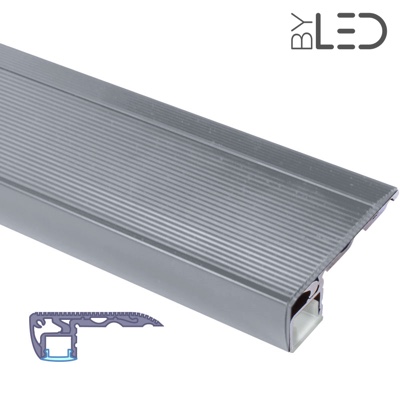 Profilé aluminium contre-marches escaliers pour ruban LED - CRAFT - S01