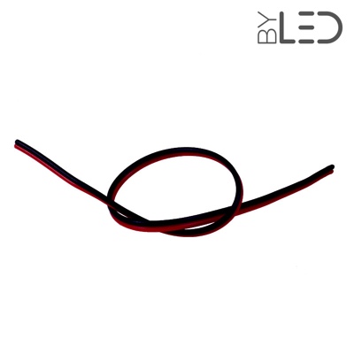 Câble mono (rouge et noir) (au mètre)