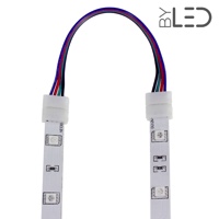 Connecteur ruban LED RGB 10mm Click + câble 15 cm + click