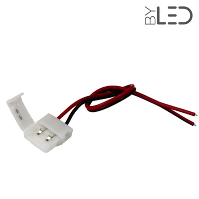 Connecteurs ruban LED Mono 8 mm câble 15cm + click