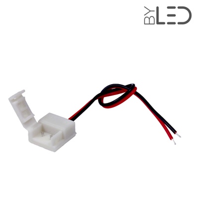 Connecteur ruban LED Mono 10 mm câble 15 cm + click