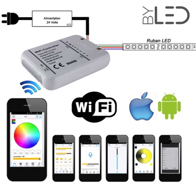 Contrôleur WIFI iOS - ANDROID universel pour rubans LED