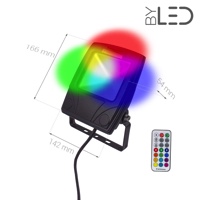 Projecteur LED Design 10 W - RGB - 230V - RHINO